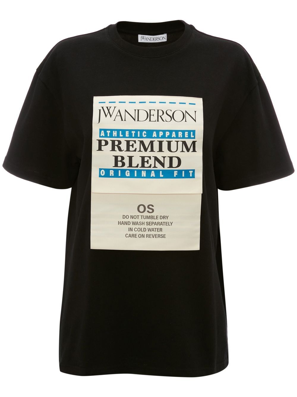 Jw Anderson Care Label T-shirt In Black