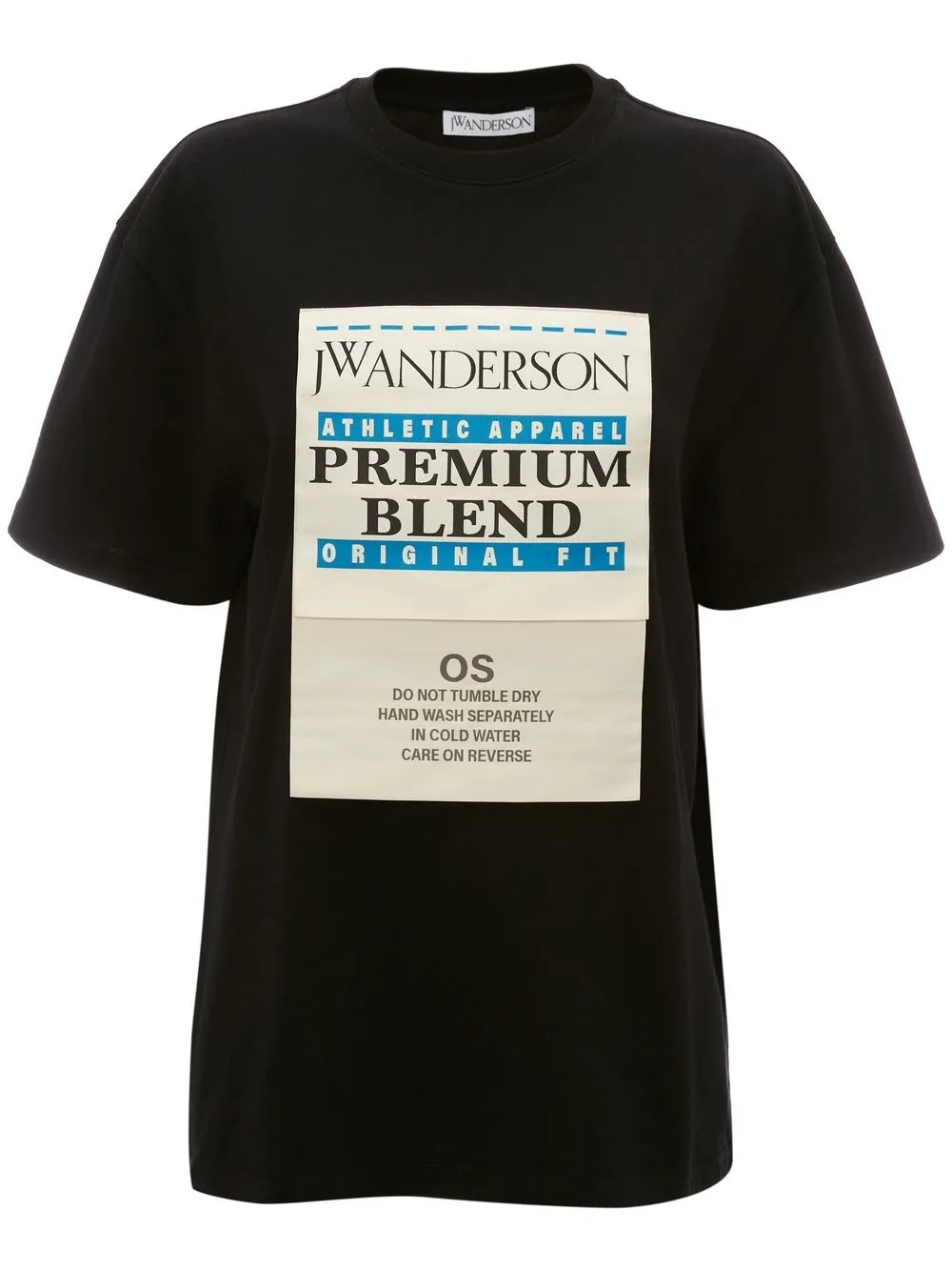 

JW Anderson playera con etiqueta - Negro