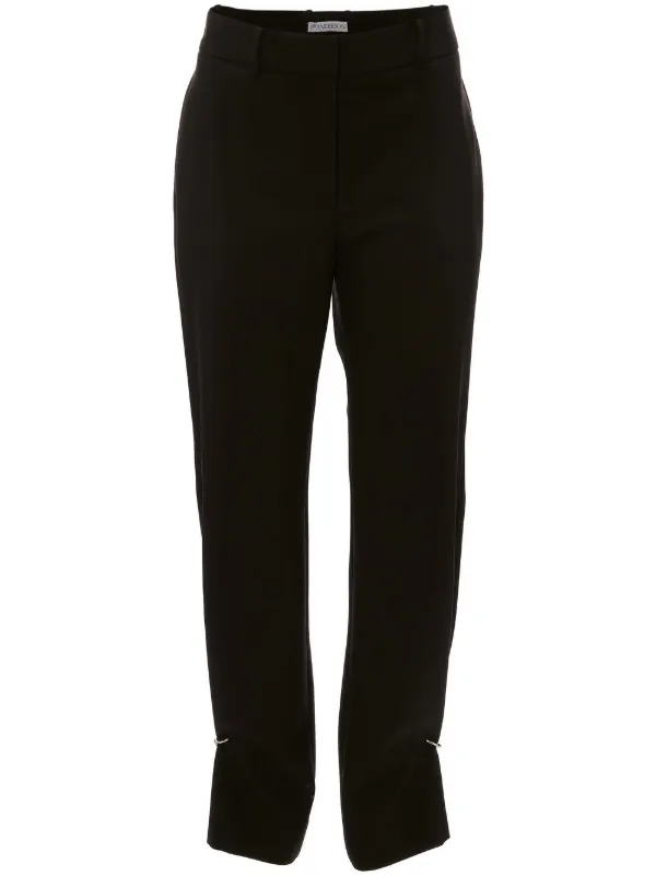 JW Anderson Ring Detail Slim-leg Trousers in Black