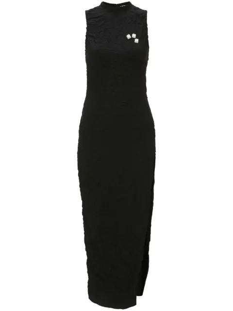JW Anderson Keyboard crinkled-finish dress