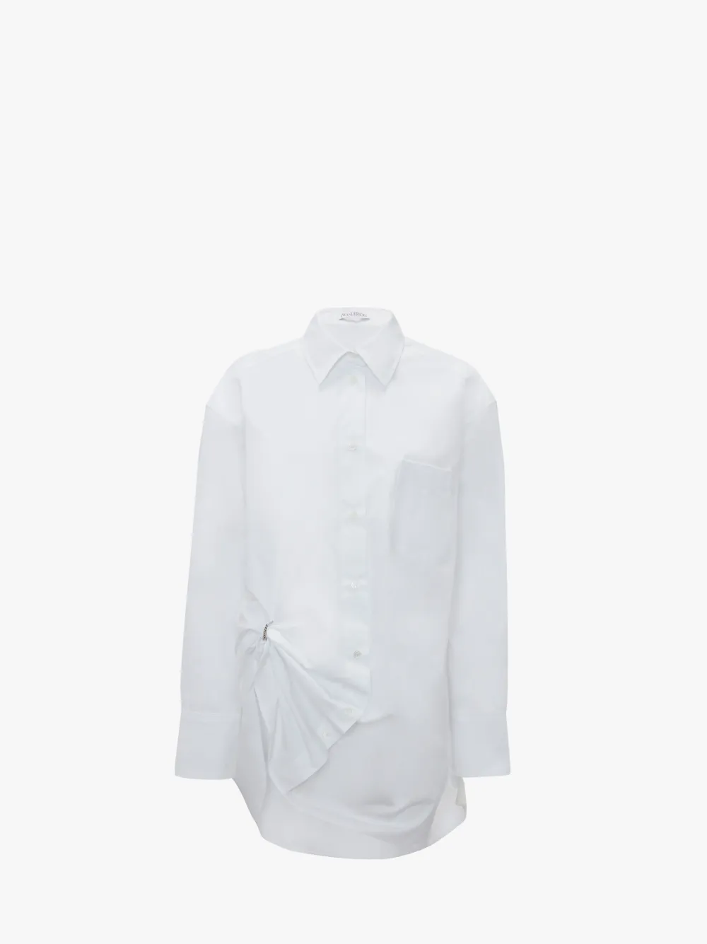 Jw Anderson Ring Detail Roll Shirt In White