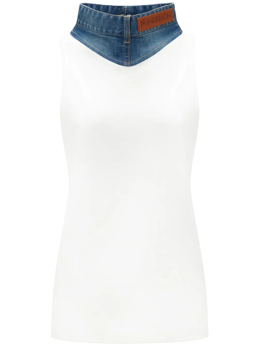 JW Anderson Denim Collar Tank Top Farfetch