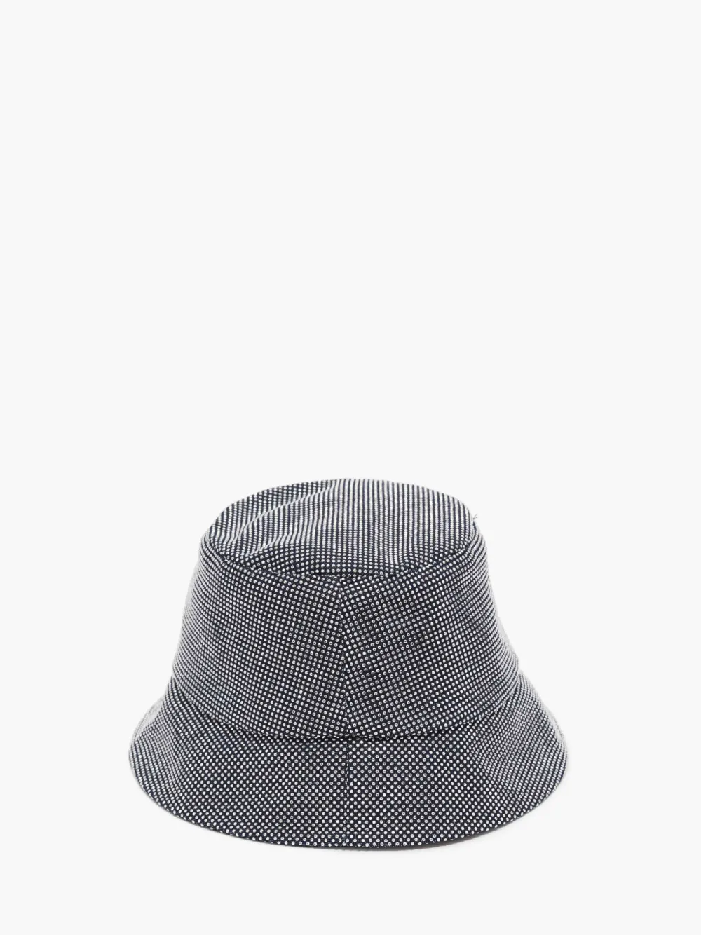 Jw Anderson Navy Crystal-cut Bucket Hat In Blue