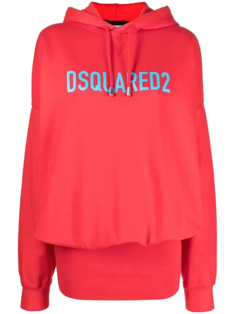 DSQUARED2 logo-print drawstring hoodie Women