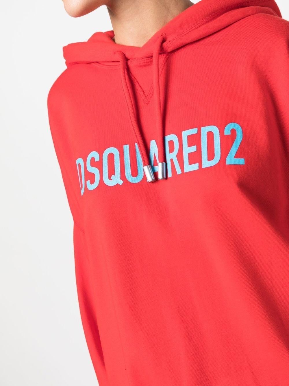 Shop Dsquared2 Logo-print Drawstring Hoodie In Red