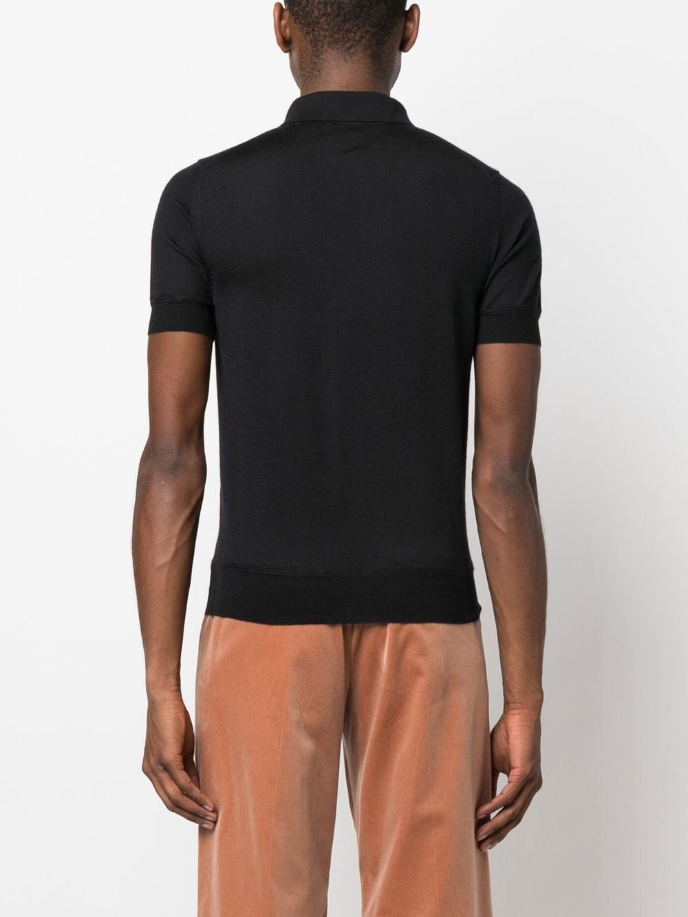 Shop Tom Ford Cashmere Short-sleeve Polo Shirt In Black