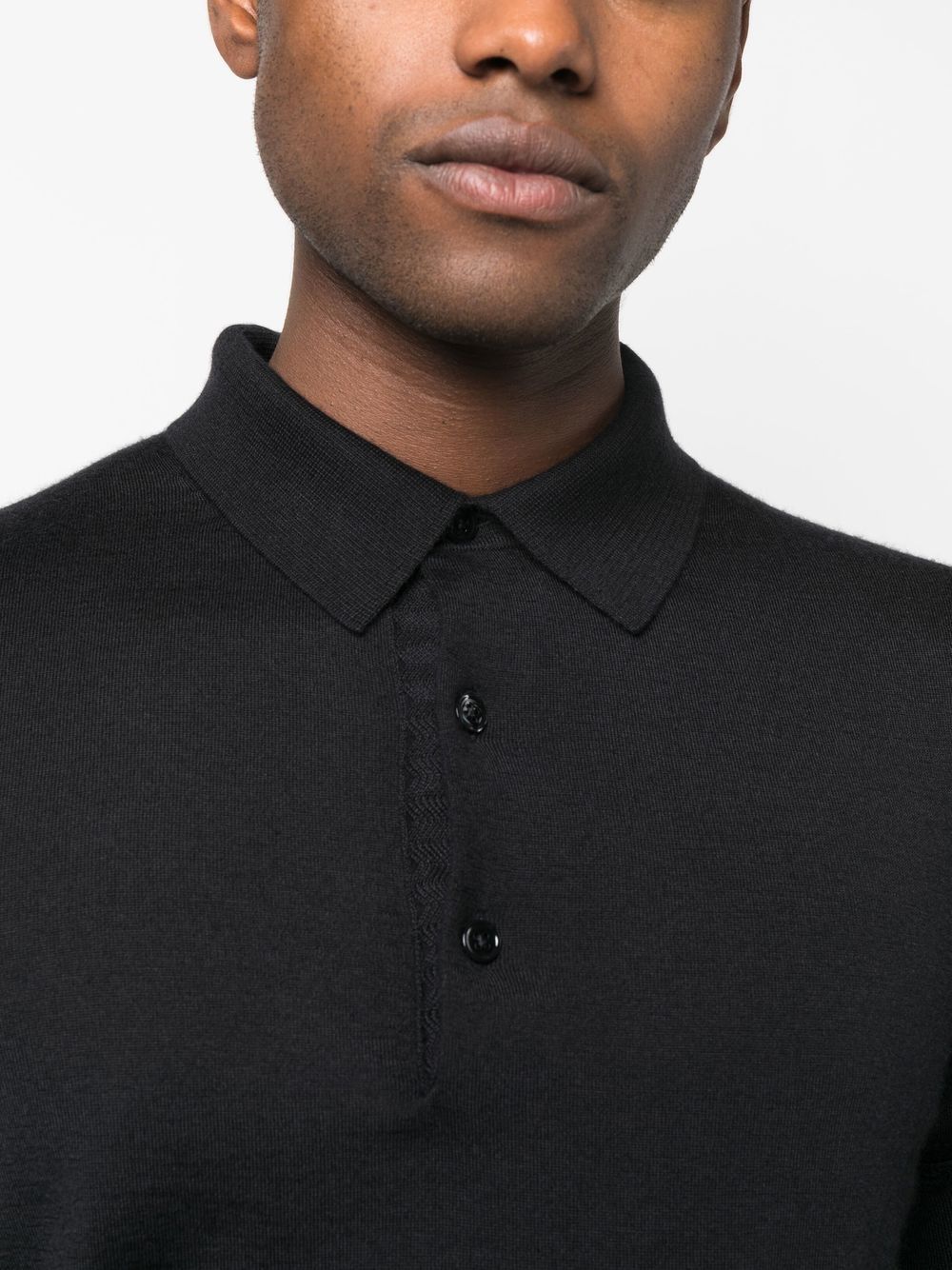Shop Tom Ford Cashmere Short-sleeve Polo Shirt In Black