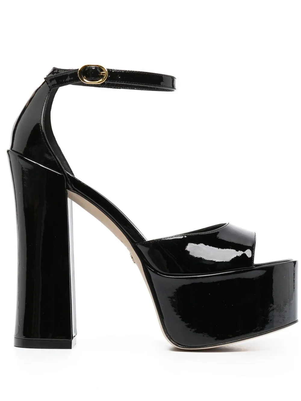 

Stuart Weitzman patent platform-sole 145mm sandals - Black