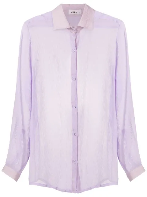 Amir Slama sheer crinkled silk shirt