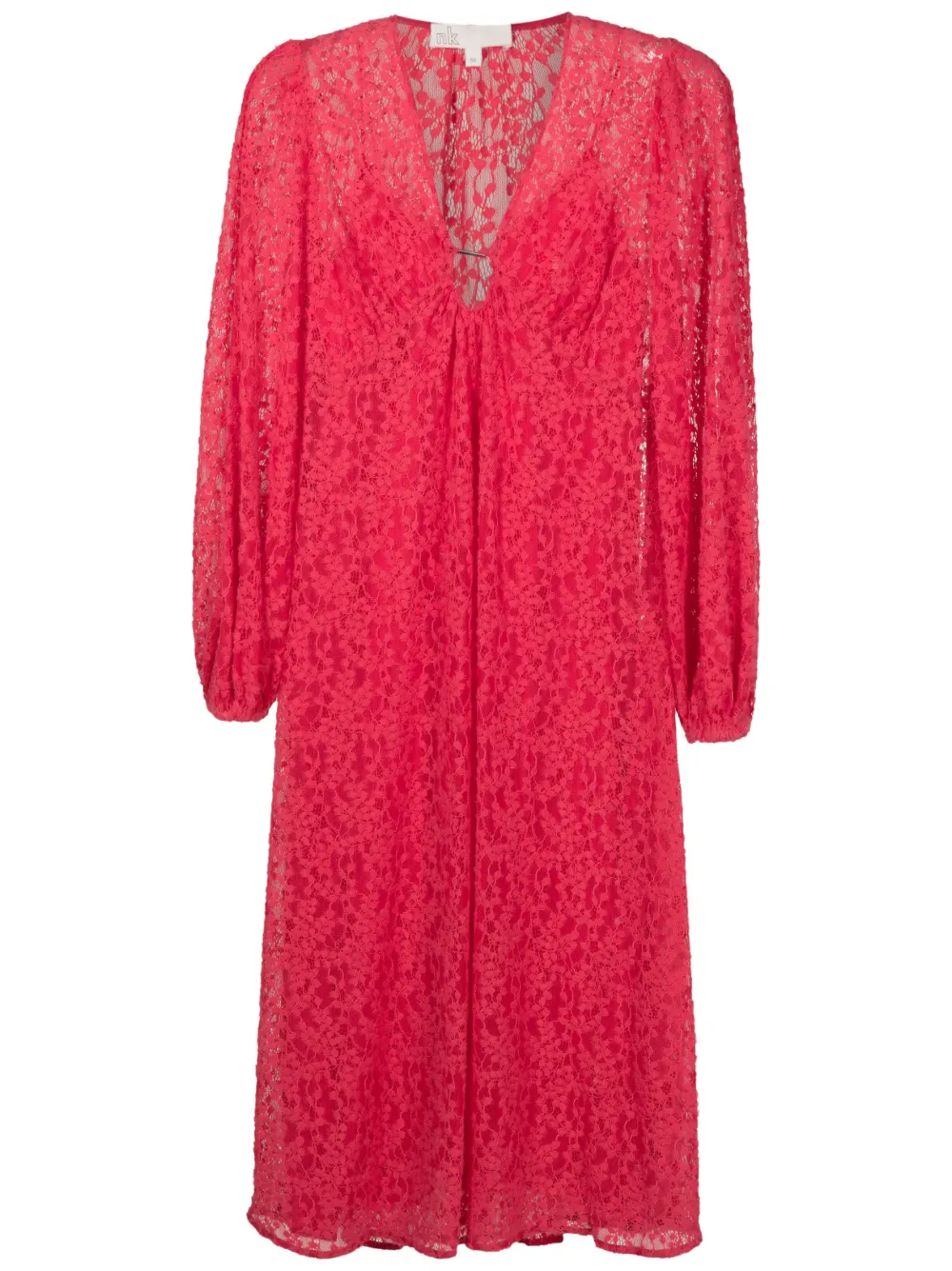 Nk Lace-pattern Wide-sleeved Dress In Pi