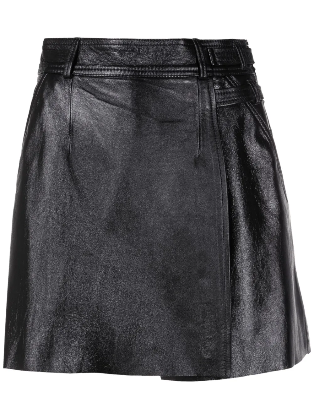 Nk Dora Leather Skirt In Black