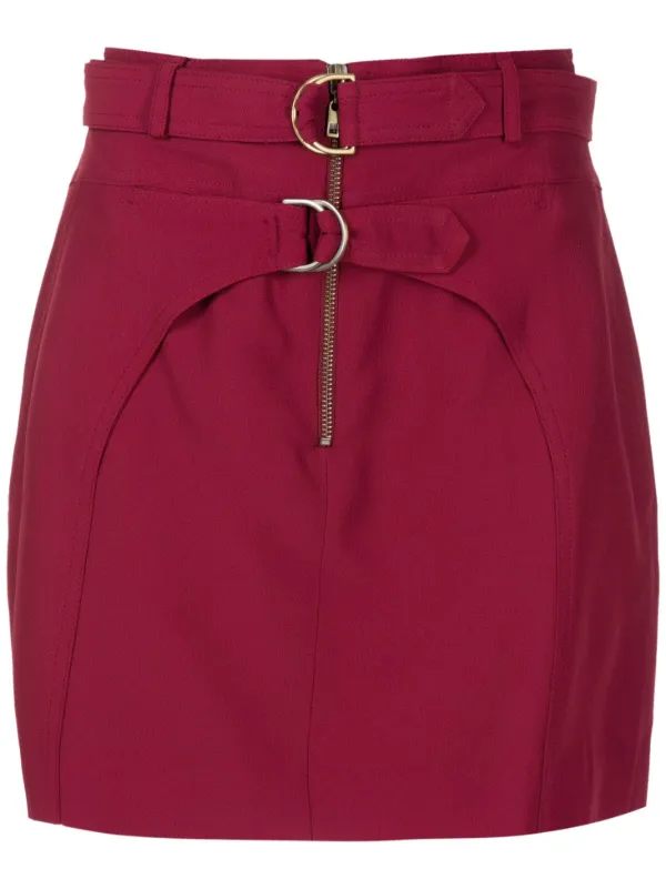 Belted mini outlet skirt