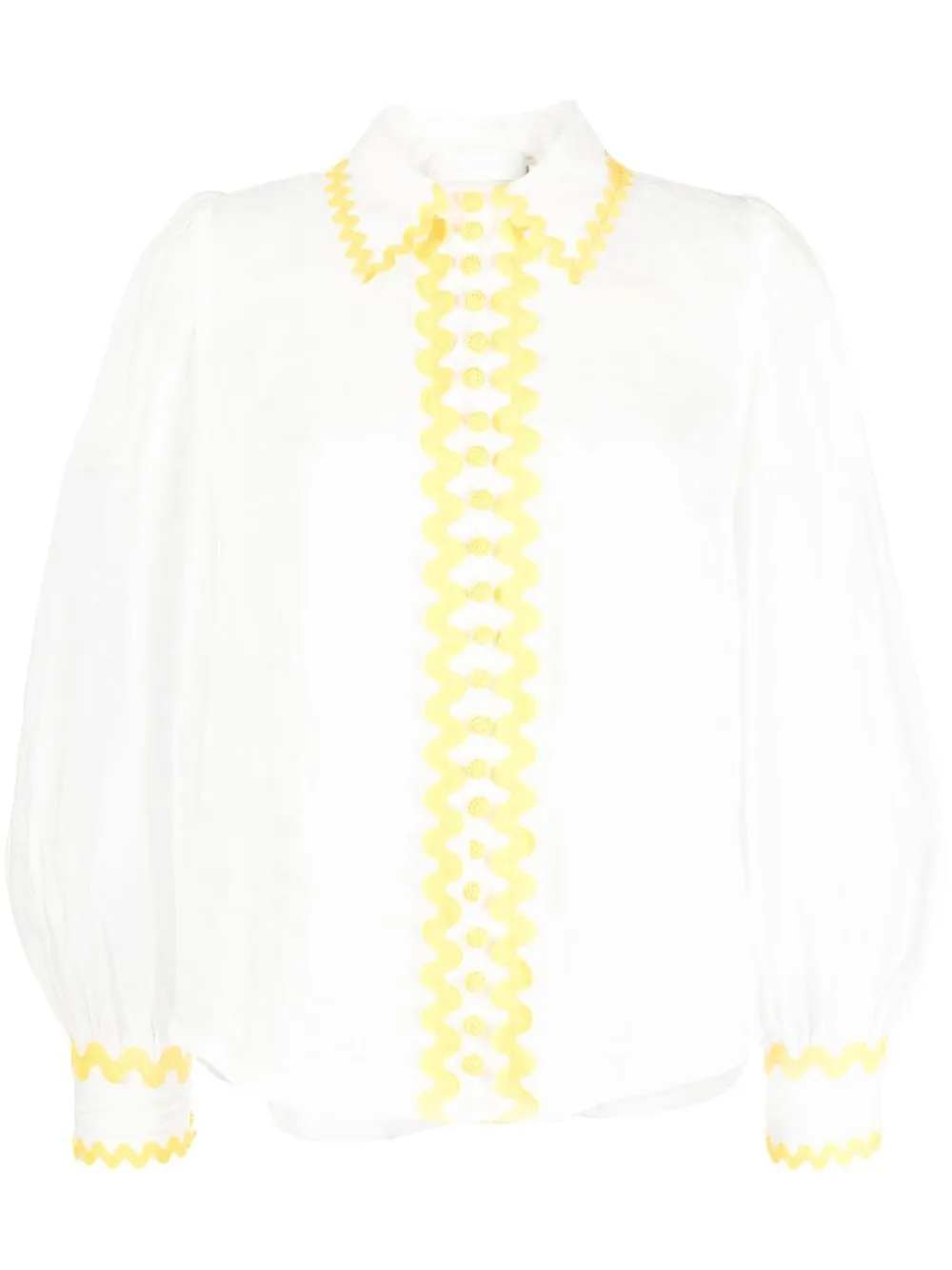 

ZIMMERMANN Cira crochet-button shirt - White