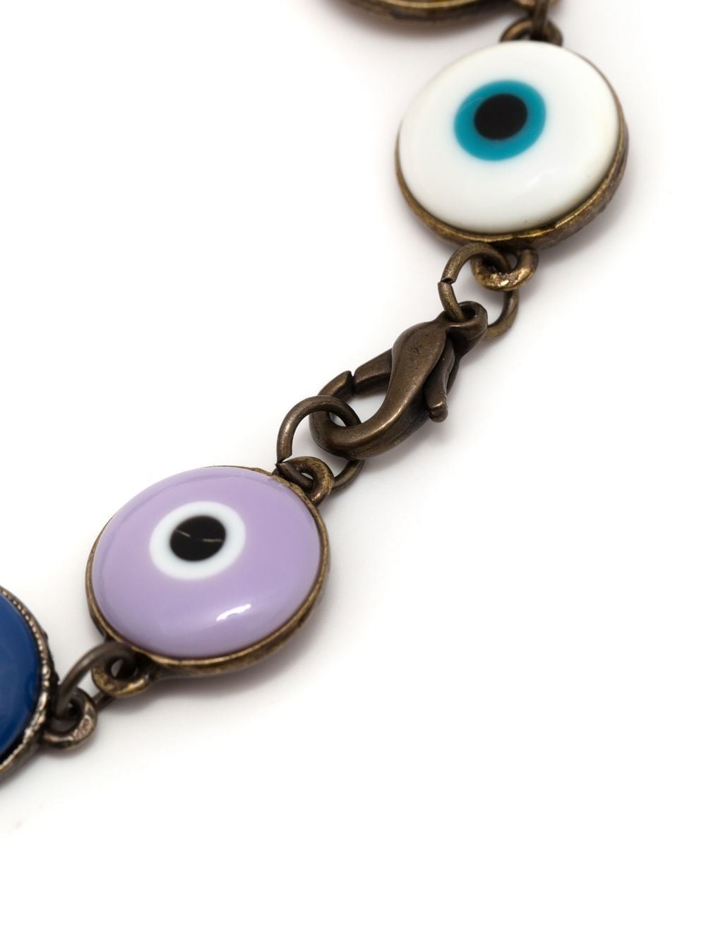 Shop Amir Slama Evil Eye Colour-block Bracelet In Multicolour