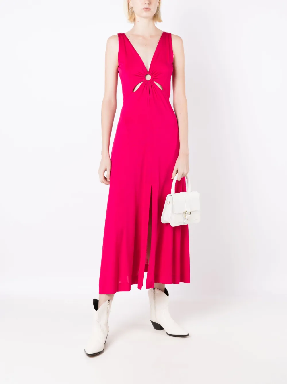 Nk Jurk met V-hals - Roze