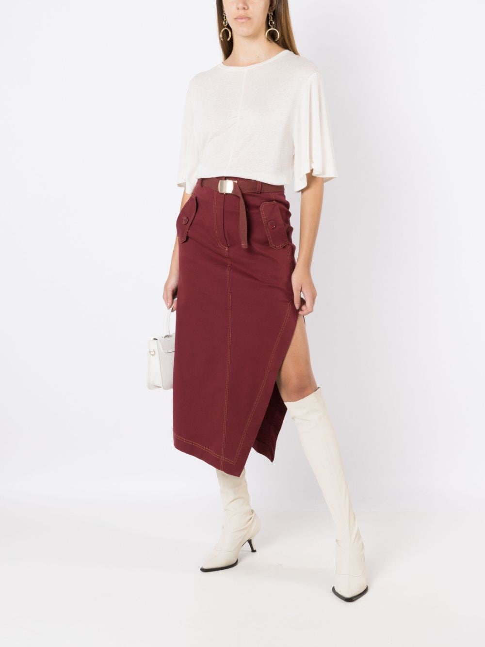 Nk Asymmetrische rok - Rood