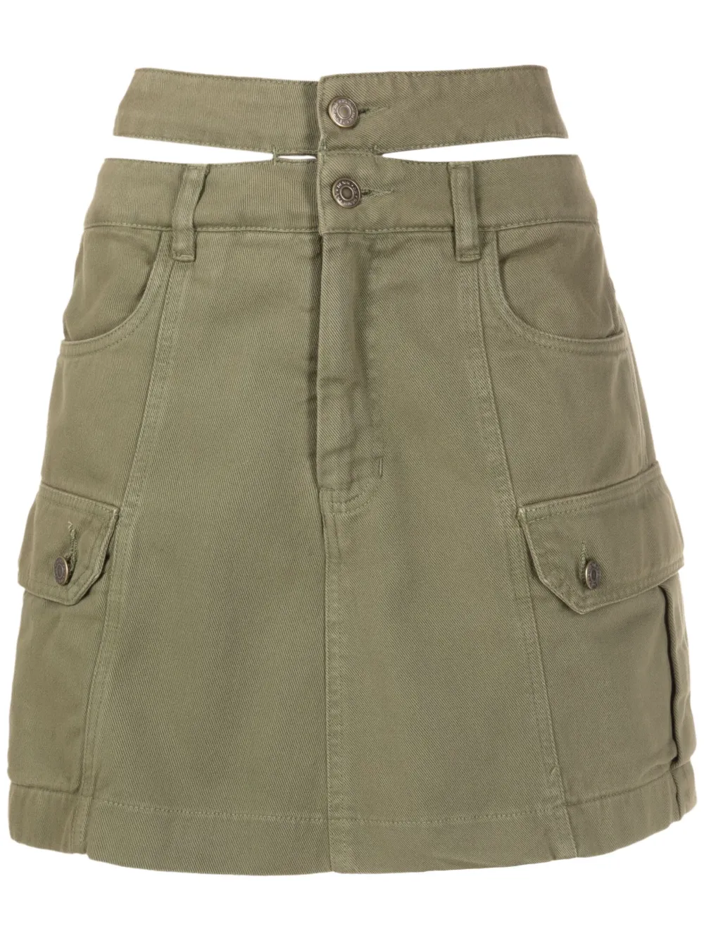 Nk Double-waist Mini Skirt In Green