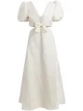 Markarian Patti brocade-effect midi dress - White
