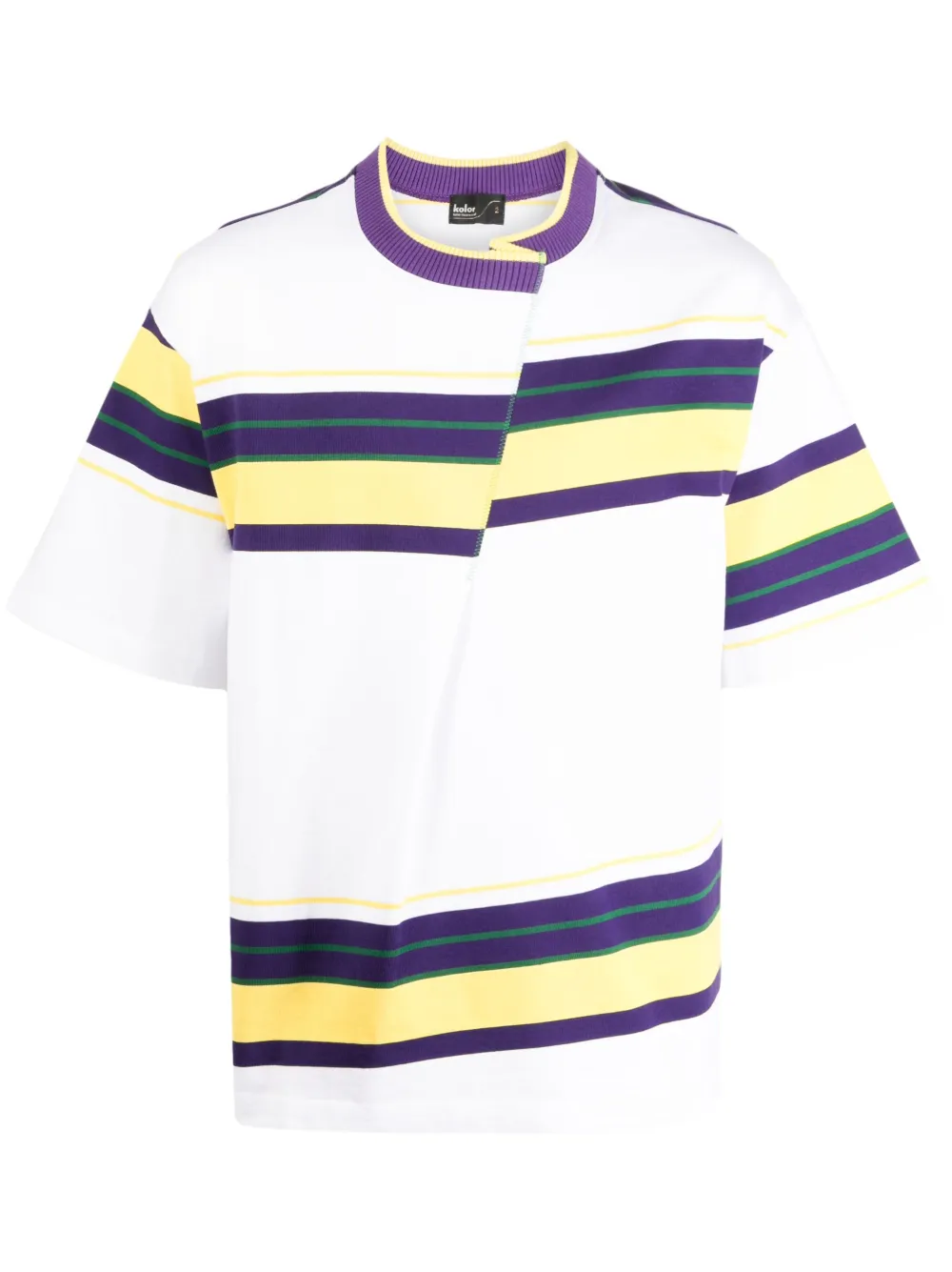 Kolor asymmetric high-neck T-shirt