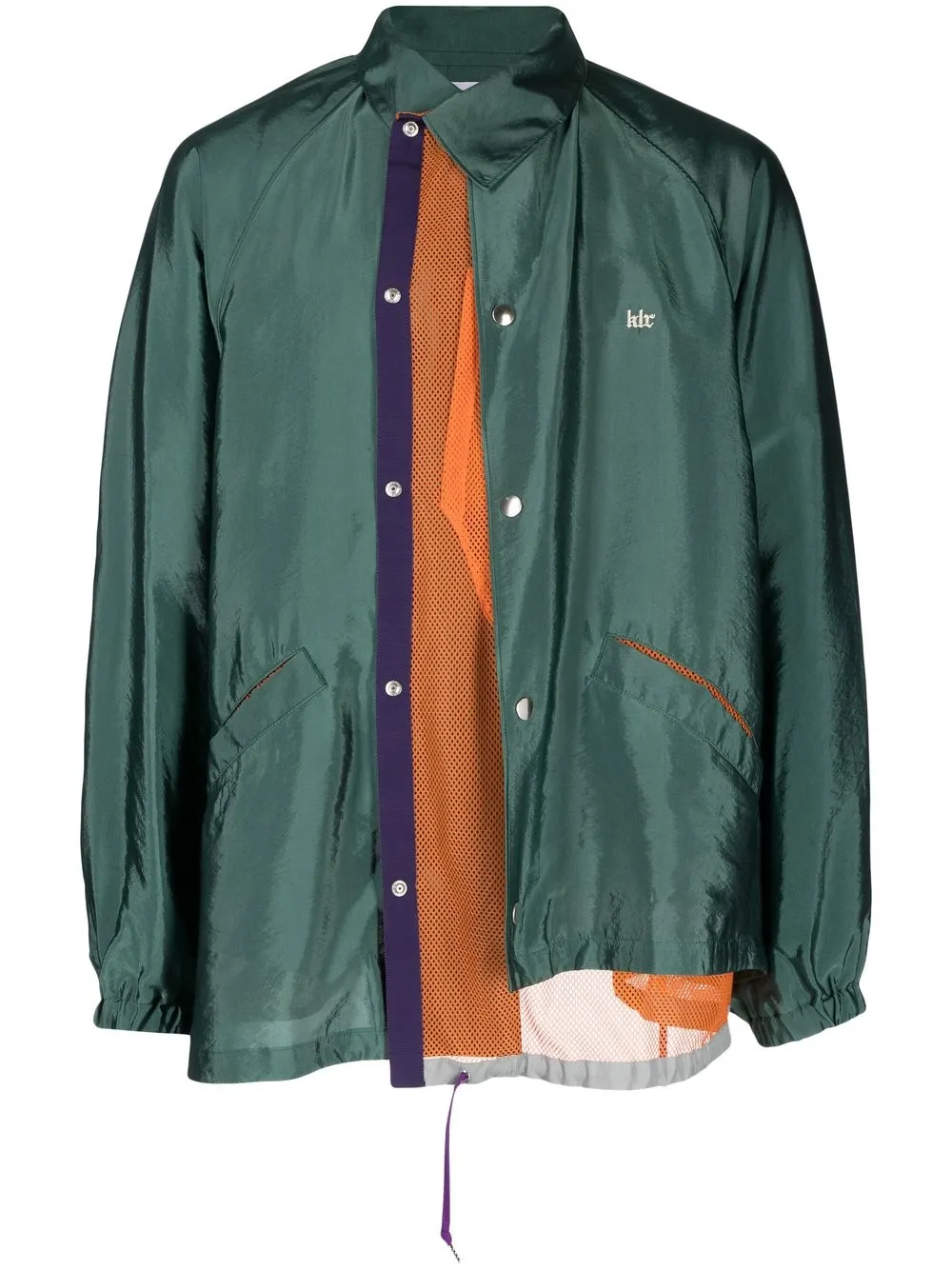 

Kolor asymmetric lightweight jacket - Green