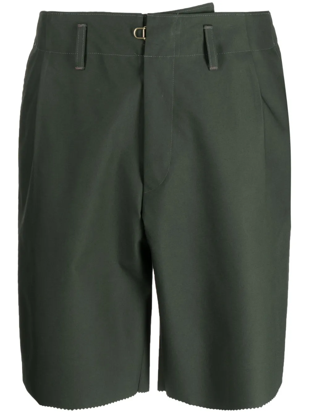 Kolor pleated wide-leg tailored shorts