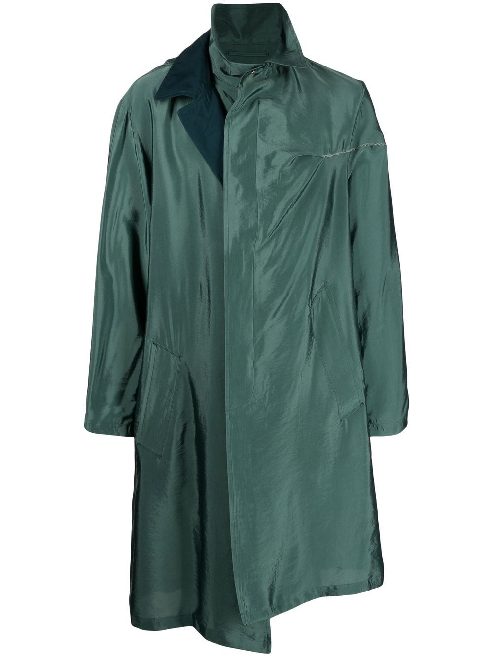 

Kolor asymmetric button-front coat - Green