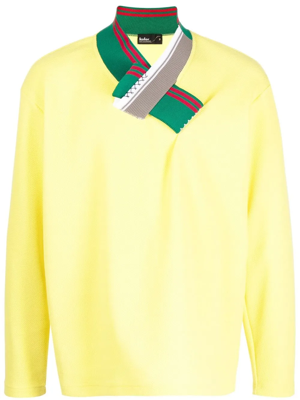 

Kolor contrast-collar jumper - Yellow