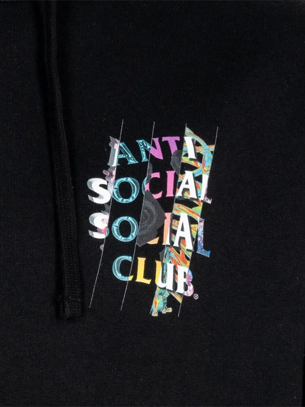 Anti Social Social Club Dissociative Long-sleeve Hoodie In Black