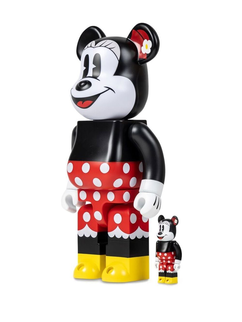 Shop Medicom Toy X Disney Minnie Mouse Be@rbrick Figure Set In Black