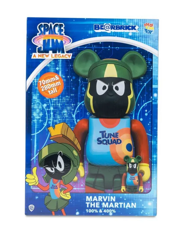 MEDICOM TOY x Space Jam Marvin The Martian BE@RBRICK 100% And 400 