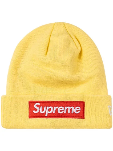 Supreme gorro con logo de supreme x New Era