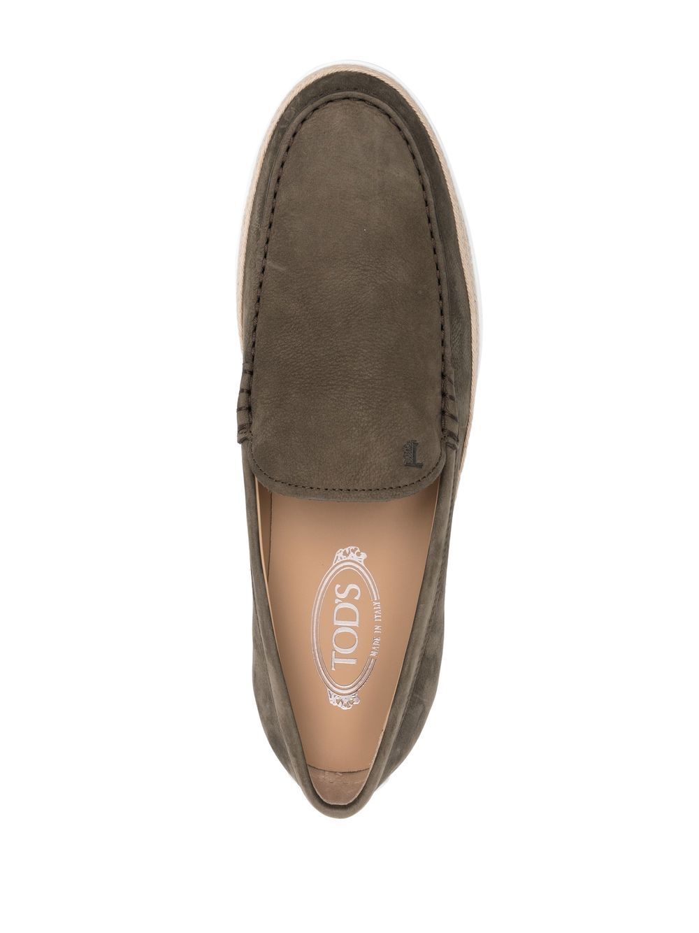 Shop Tod's Slip-on Style Loafers In Green