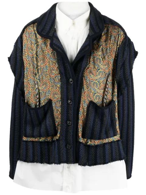Maison Margiela paisley-print layered shirt