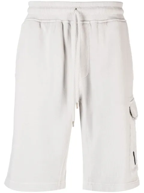 C.P. Company side logo-plaque cargo shorts