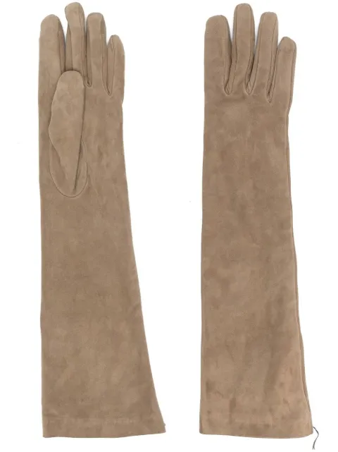 Brunello Cucinelli long suede gloves
