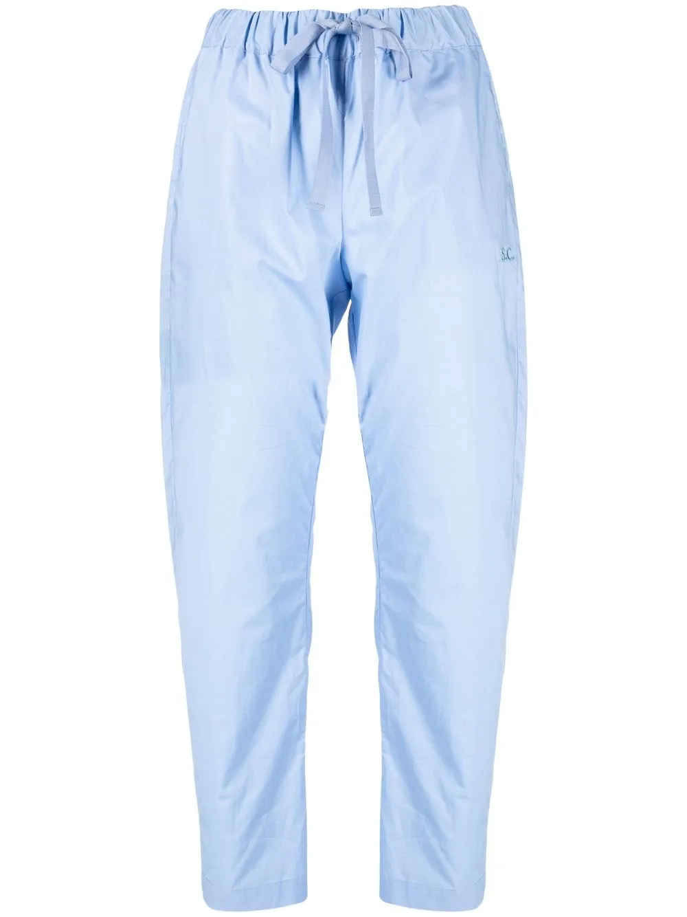 

Semicouture logo-embroidered drawstring track pants - Blue