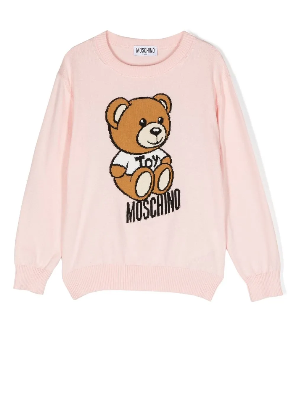 

Moschino Kids Teddy Bear knitted jumper - Pink