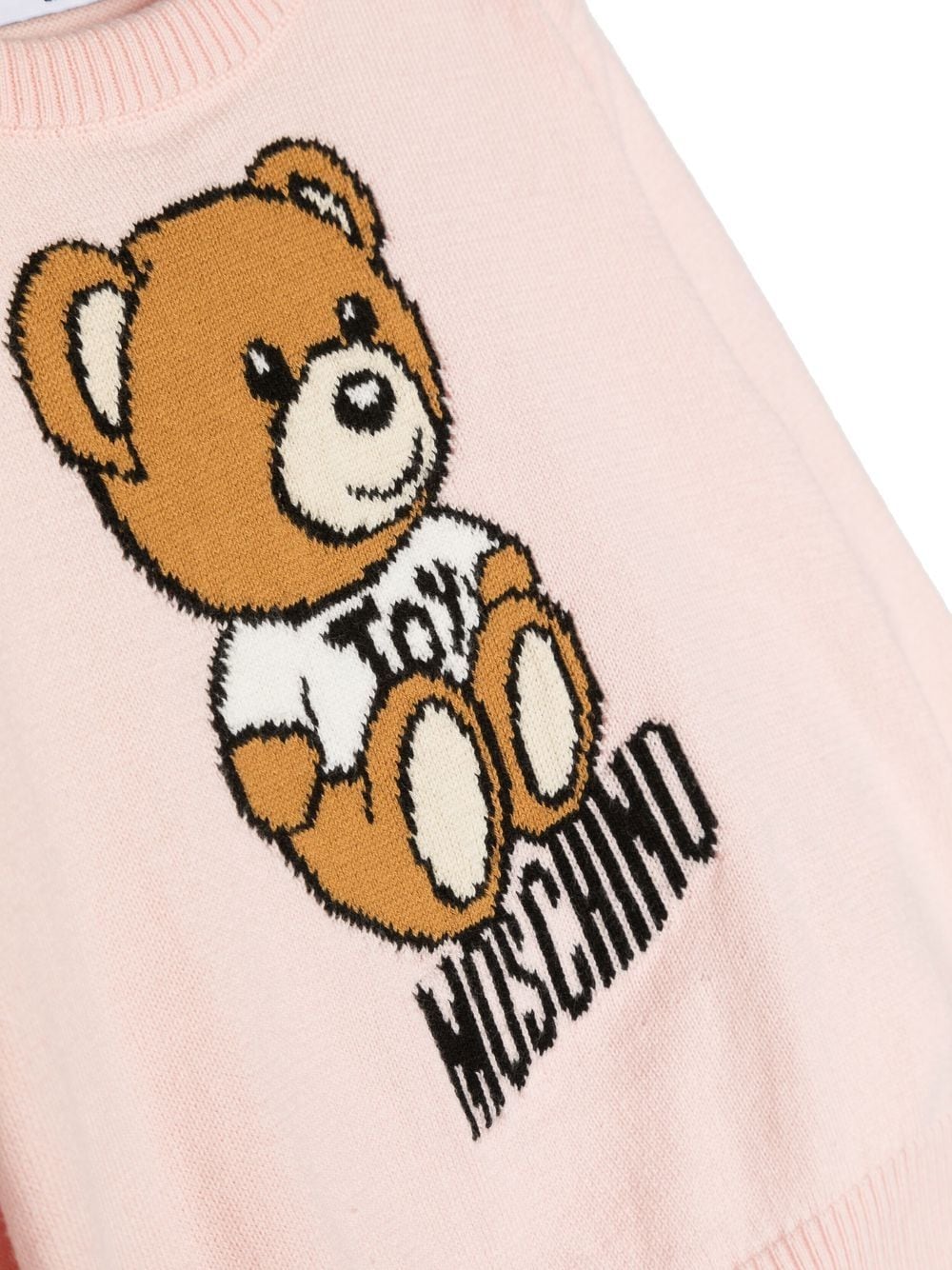 Shop Moschino Teddy Bear Knitted Jumper In Pink