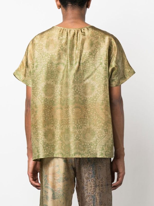 Pierre-Louis Mascia patterned-jacquard Silk Shirt - Farfetch