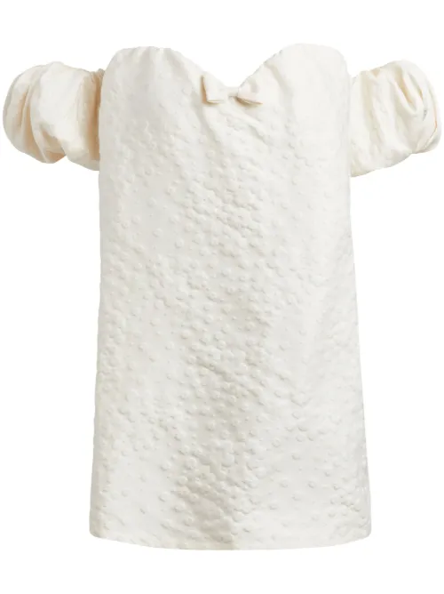 Robe Brigitte en soie à effet en brocart - Markarian - Modalova