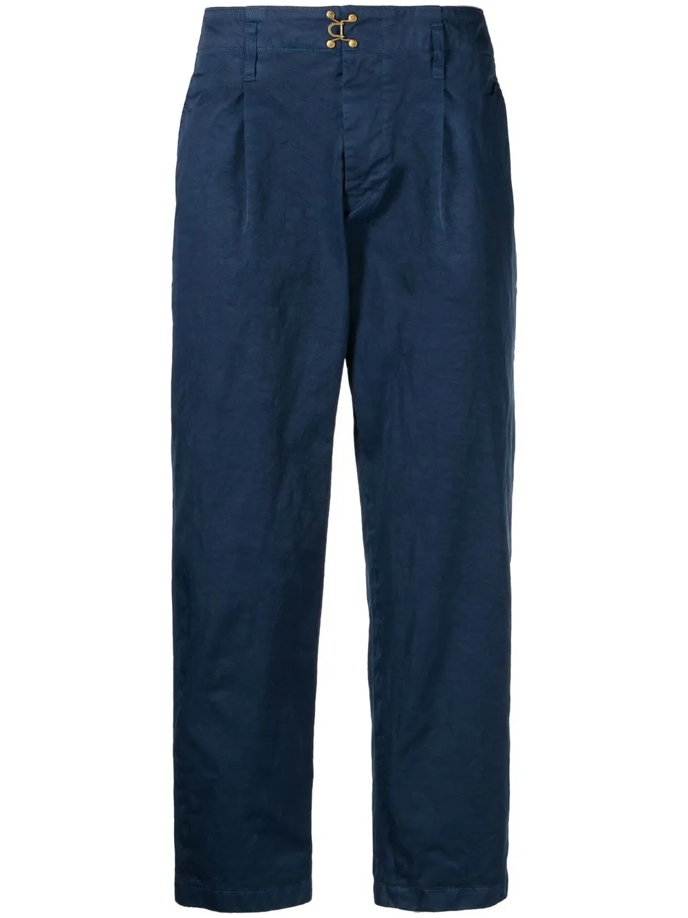 

Kolor hook-fastening cropped trousers - Blue