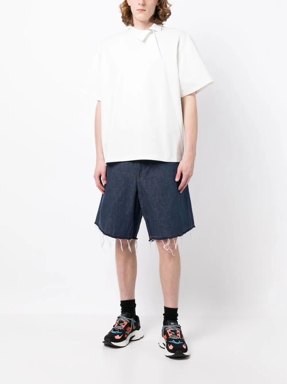 Kolor Shorts met wijde pijpen - Blauw