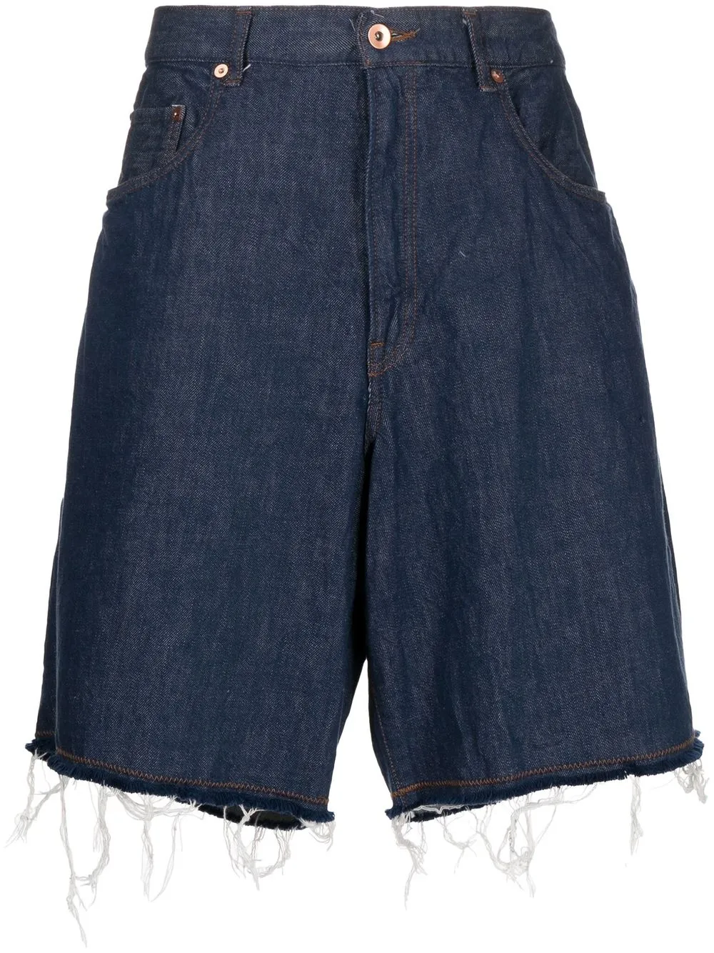 

Kolor wide-leg denim shorts - Blue