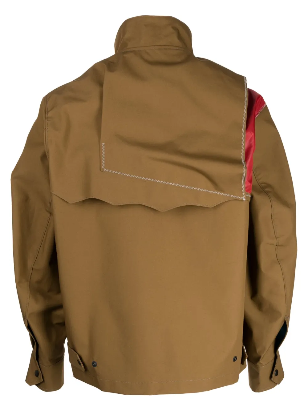 Shop Kolor Asymmetric Lightweight Jacket In Brown