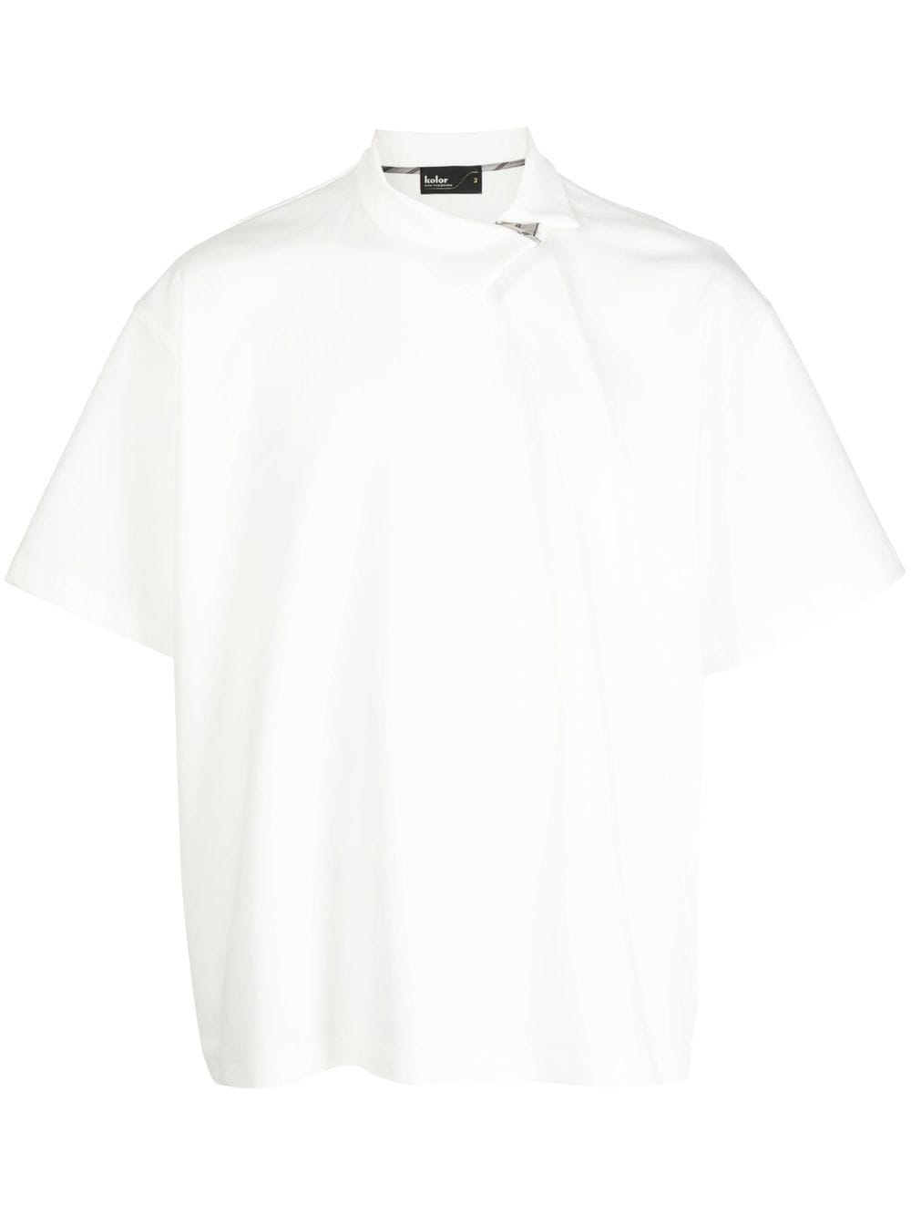 Kolor Off-center Fastening Polo Shirt In White