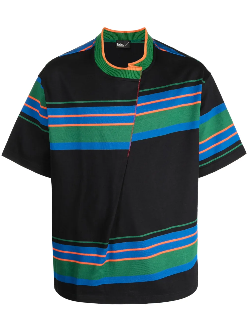 Kolor asymmetric high-neck T-shirt