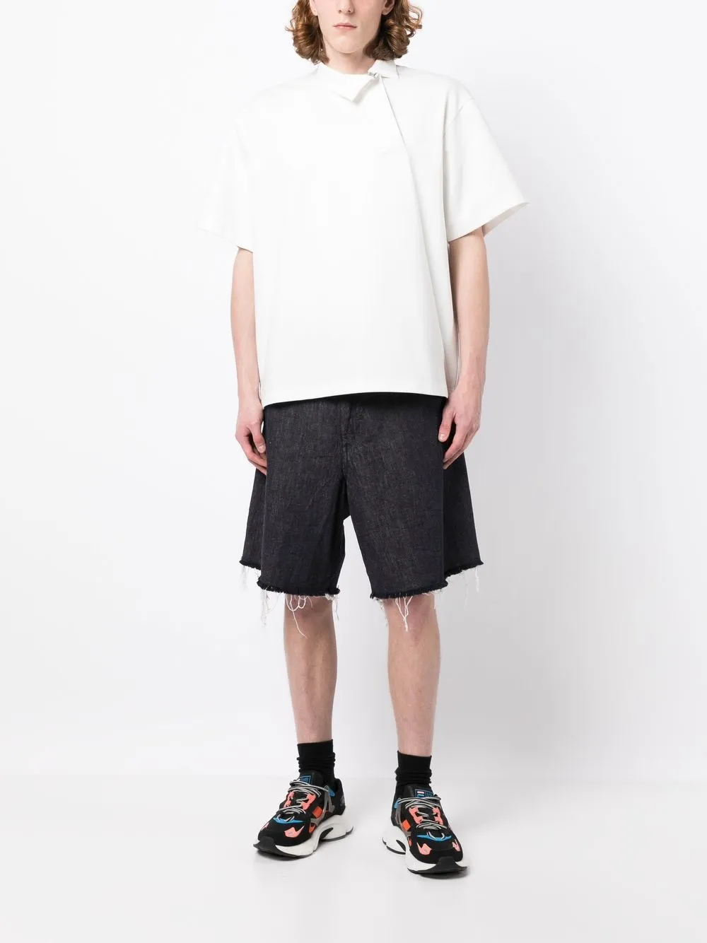 Kolor Shorts met wijde pijpen - Blauw