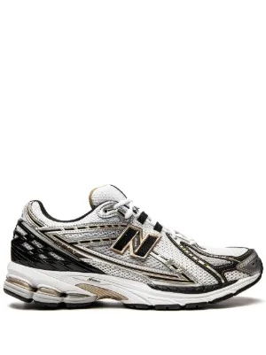 White and gold cheap new balance shoes