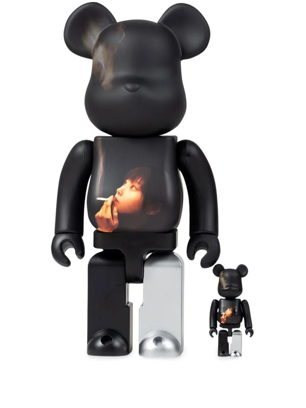 

Medicom Toy Until I Want To Be BE@RBRICK 100% and 400% figure set - Black