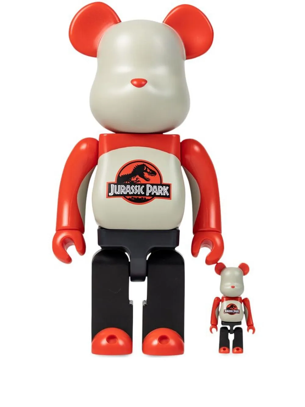 

Medicom Toy Jurassic Park BE@RBRICK 100% and 400% figure set - Orange